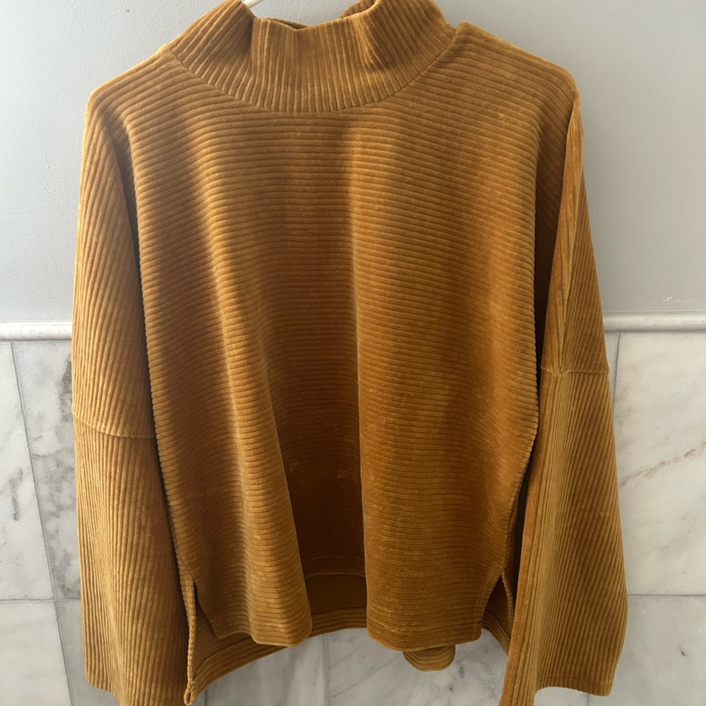 Texture and threads Madewell mustard corduroy sweater medium - Picture 6 of 6